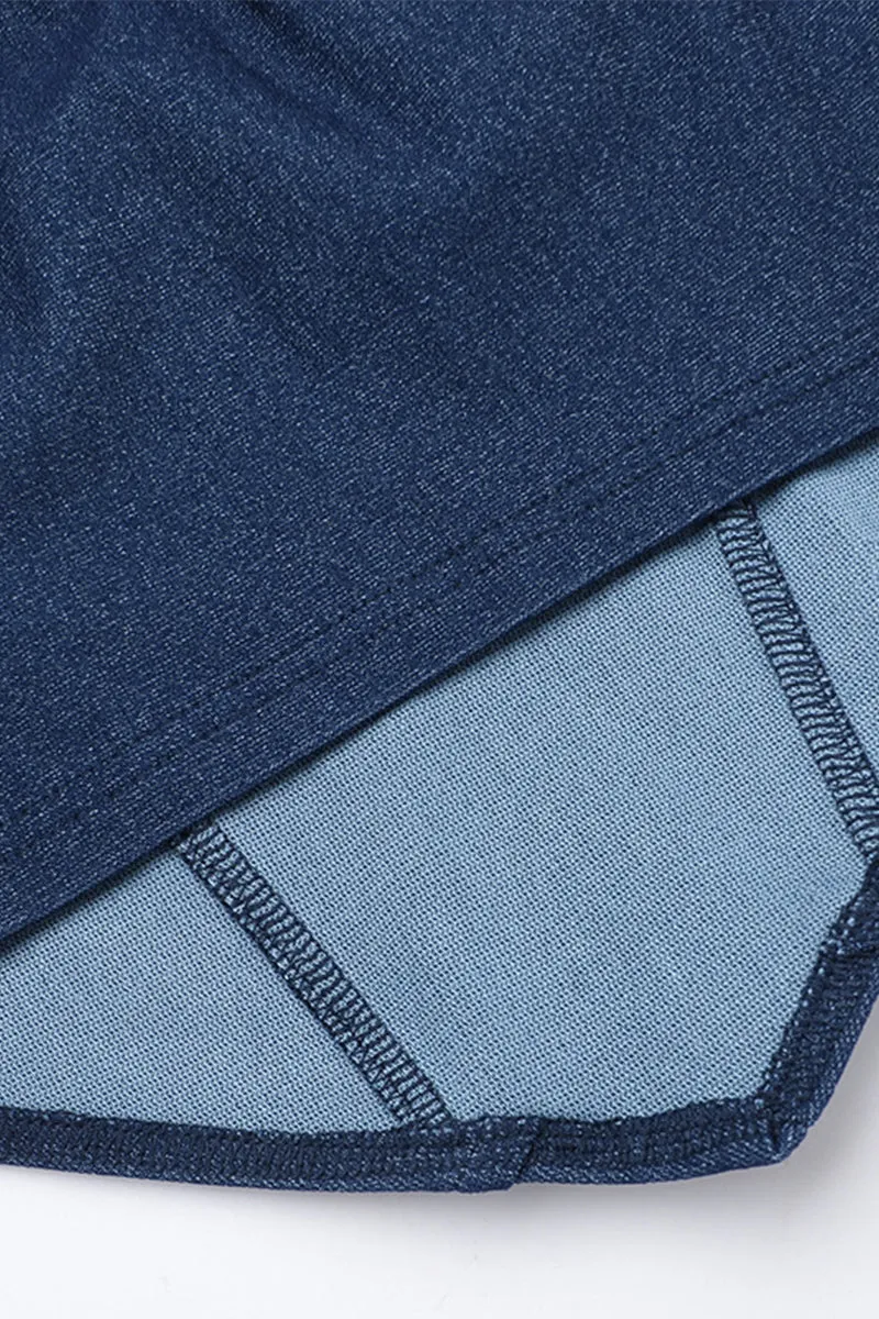 UR3180 Denim Bustier and Skirt Set