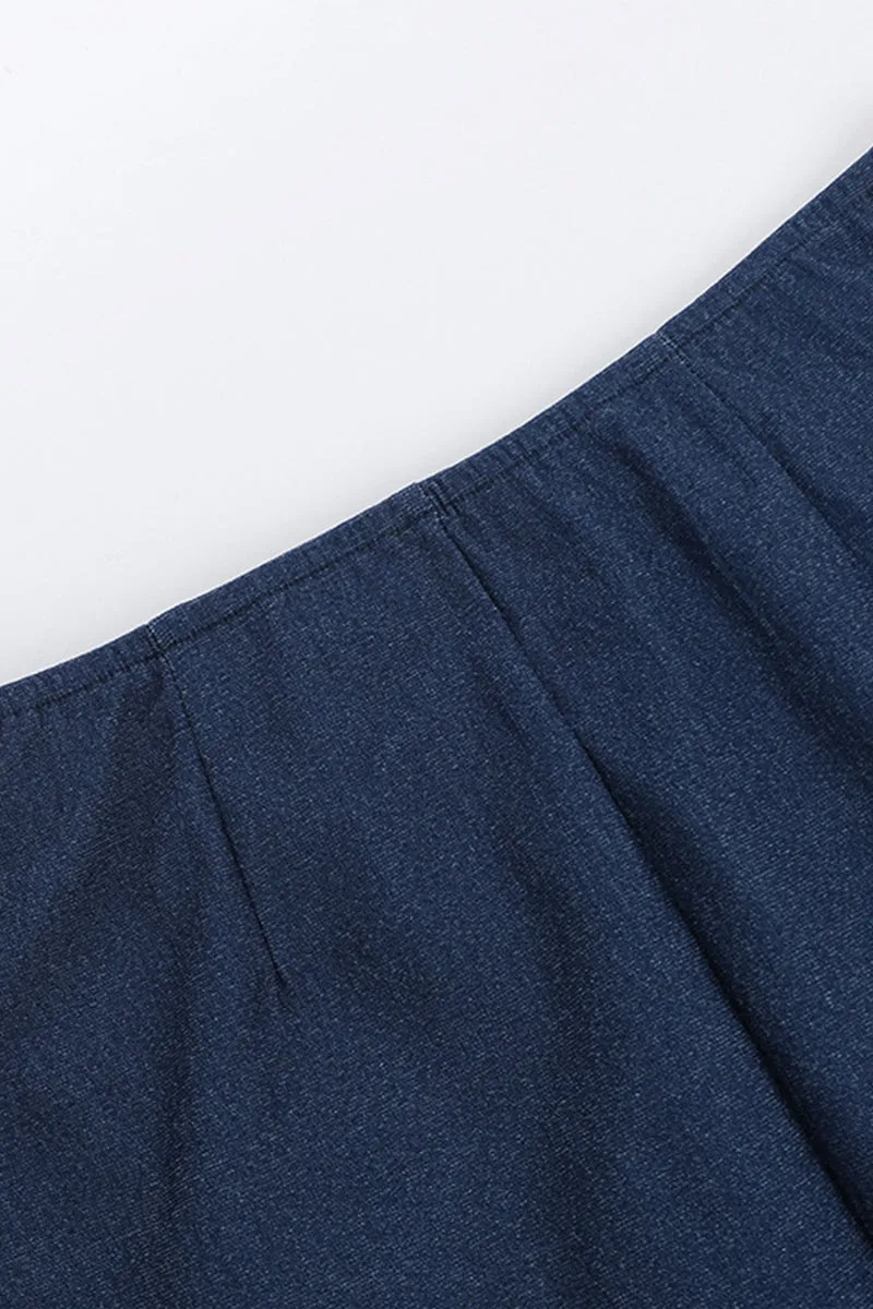 UR3180 Denim Bustier and Skirt Set