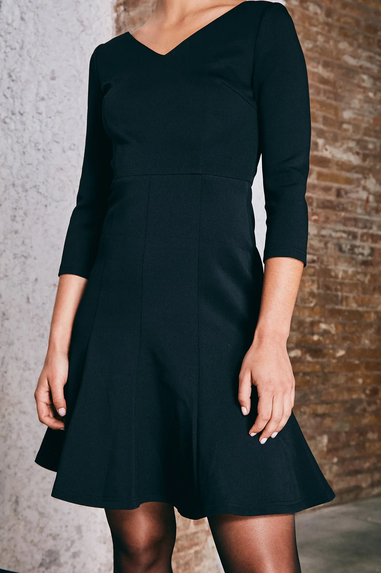 V-NECKLINE DRESS