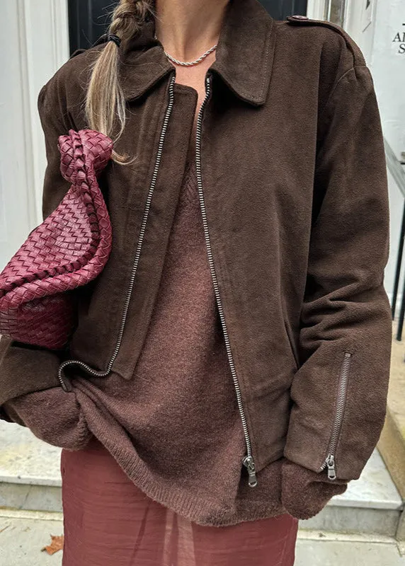 Velvet Touch Cropped Suede Jacket