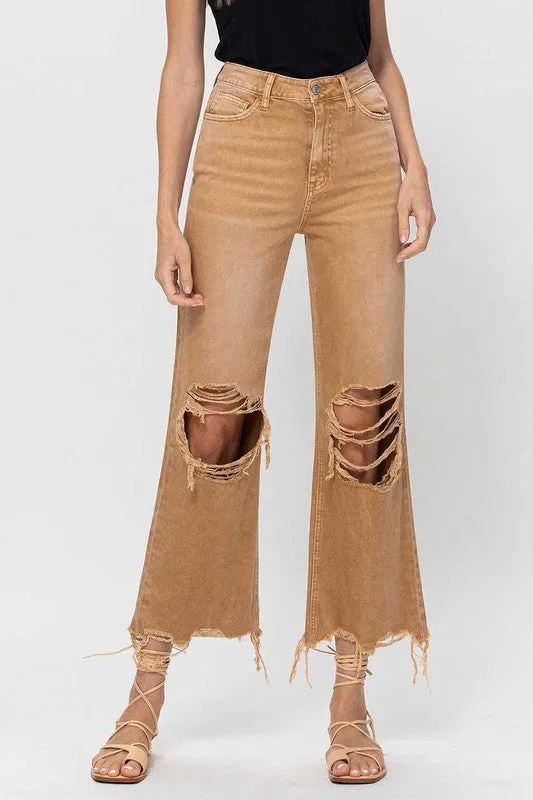 VERVET by Flying Monkey 90's Vintage Crop Flare Jeans