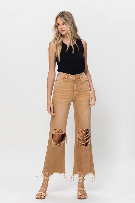 VERVET by Flying Monkey 90's Vintage Crop Flare Jeans
