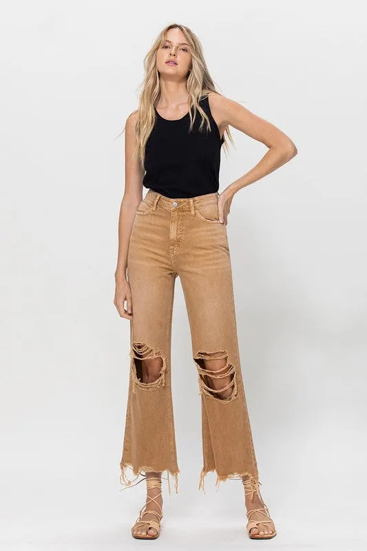 VERVET by Flying Monkey 90's Vintage Crop Flare Jeans