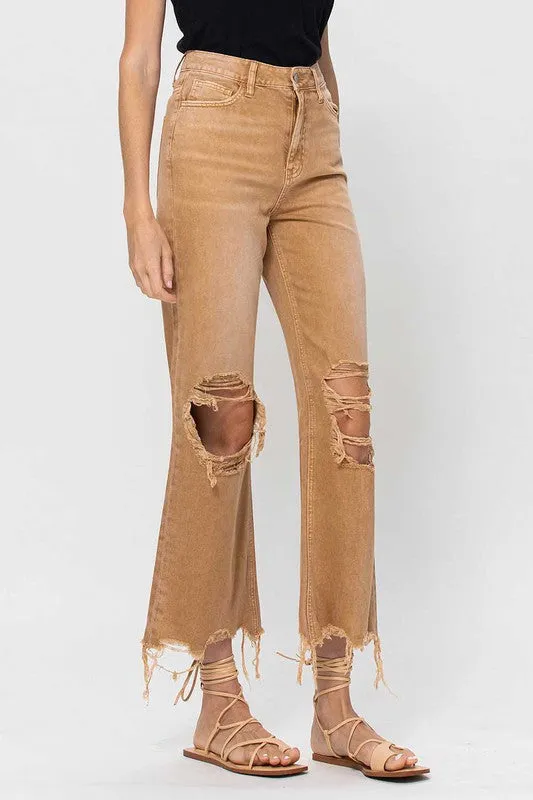 VERVET by Flying Monkey 90's Vintage Crop Flare Jeans