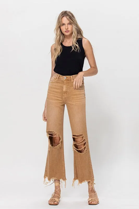 VERVET by Flying Monkey 90's Vintage Crop Flare Jeans