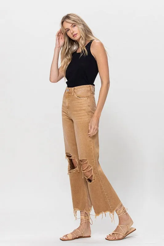 VERVET by Flying Monkey 90's Vintage Crop Flare Jeans