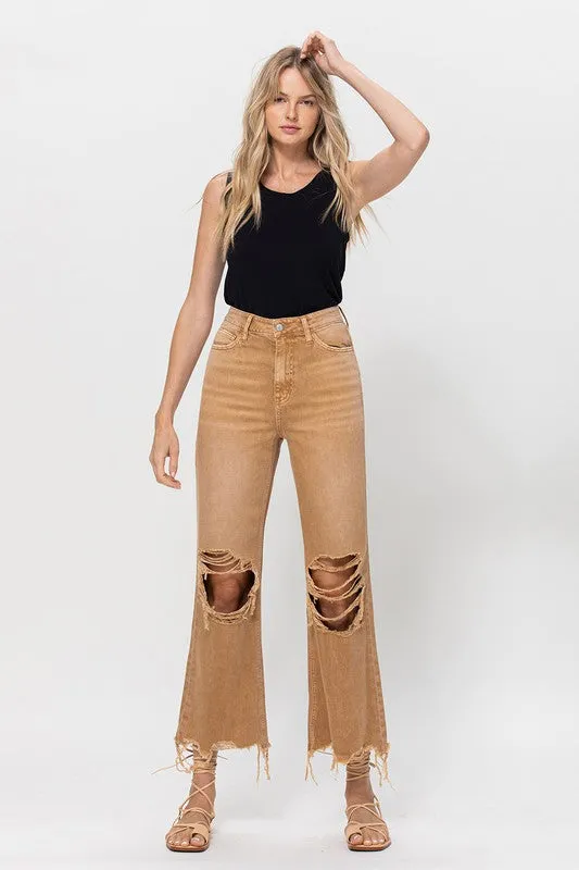 VERVET by Flying Monkey 90's Vintage Crop Flare Jeans