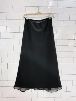 vintage 00s jolibel chiffon layered midi skirt