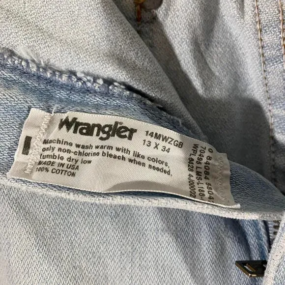 Vintage 80s‎ Wrangler Jeans Light Wash Denim Made in USA