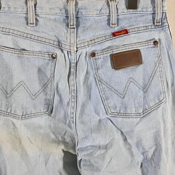 Vintage 80s‎ Wrangler Jeans Light Wash Denim Made in USA