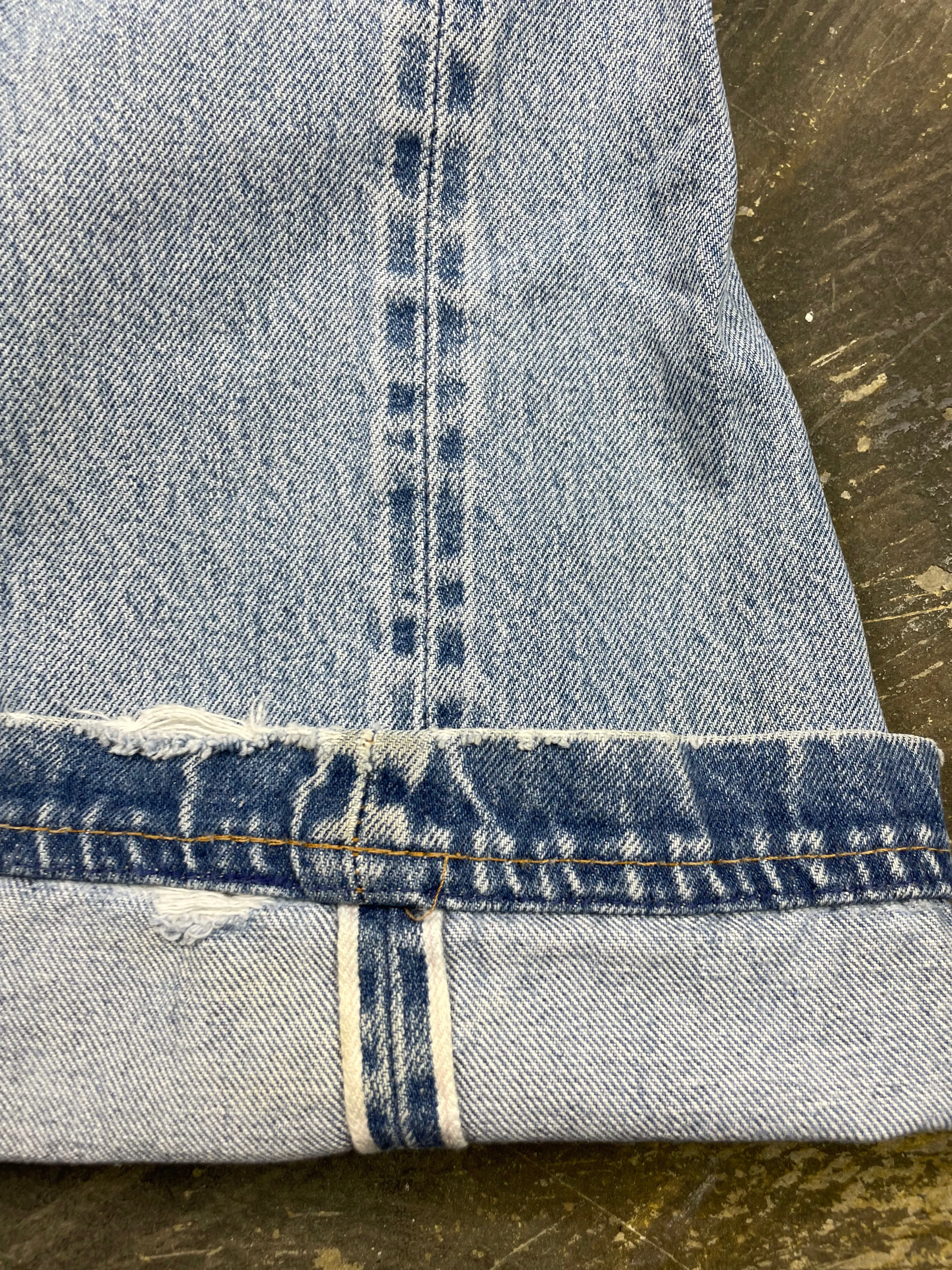 Vintage Levi Double-Stitch 501 Redline Denim Jeans (JYJ-0332)