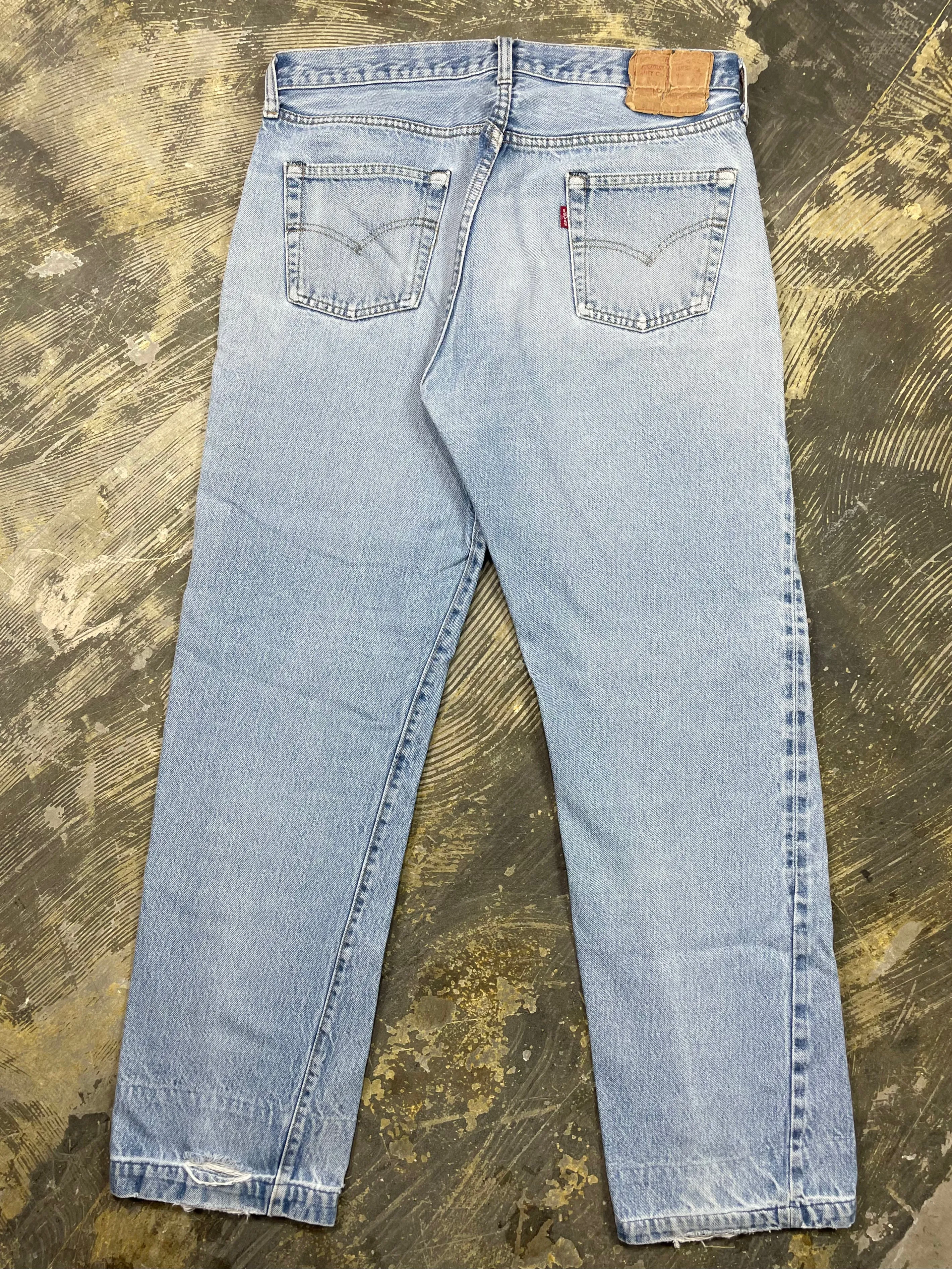 Vintage Levi Double-Stitch 501 Redline Denim Jeans (JYJ-0332)