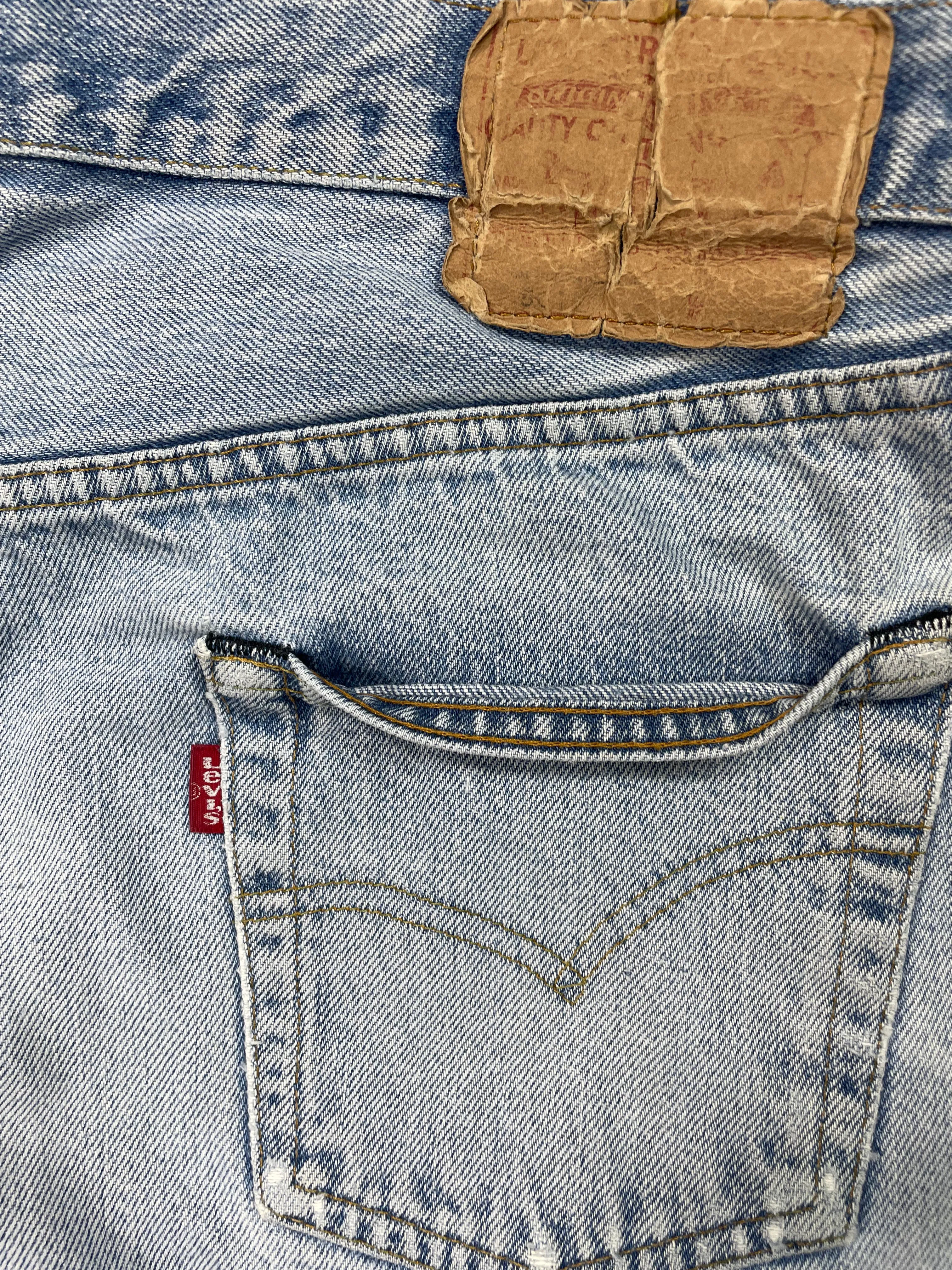 Vintage Levi Double-Stitch 501 Redline Denim Jeans (JYJ-0332)