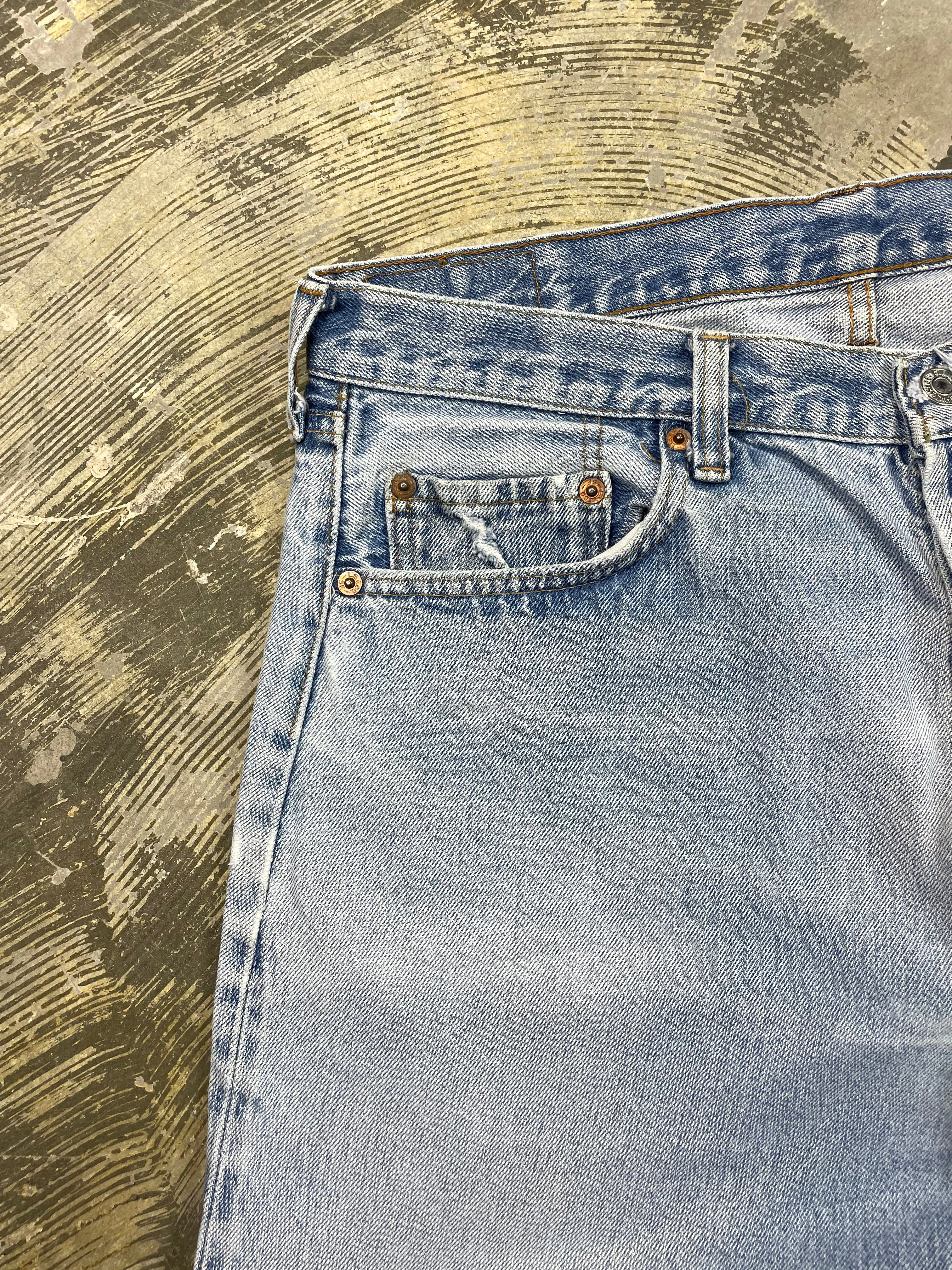 Vintage Levi Double-Stitch 501 Redline Denim Jeans (JYJ-0332)