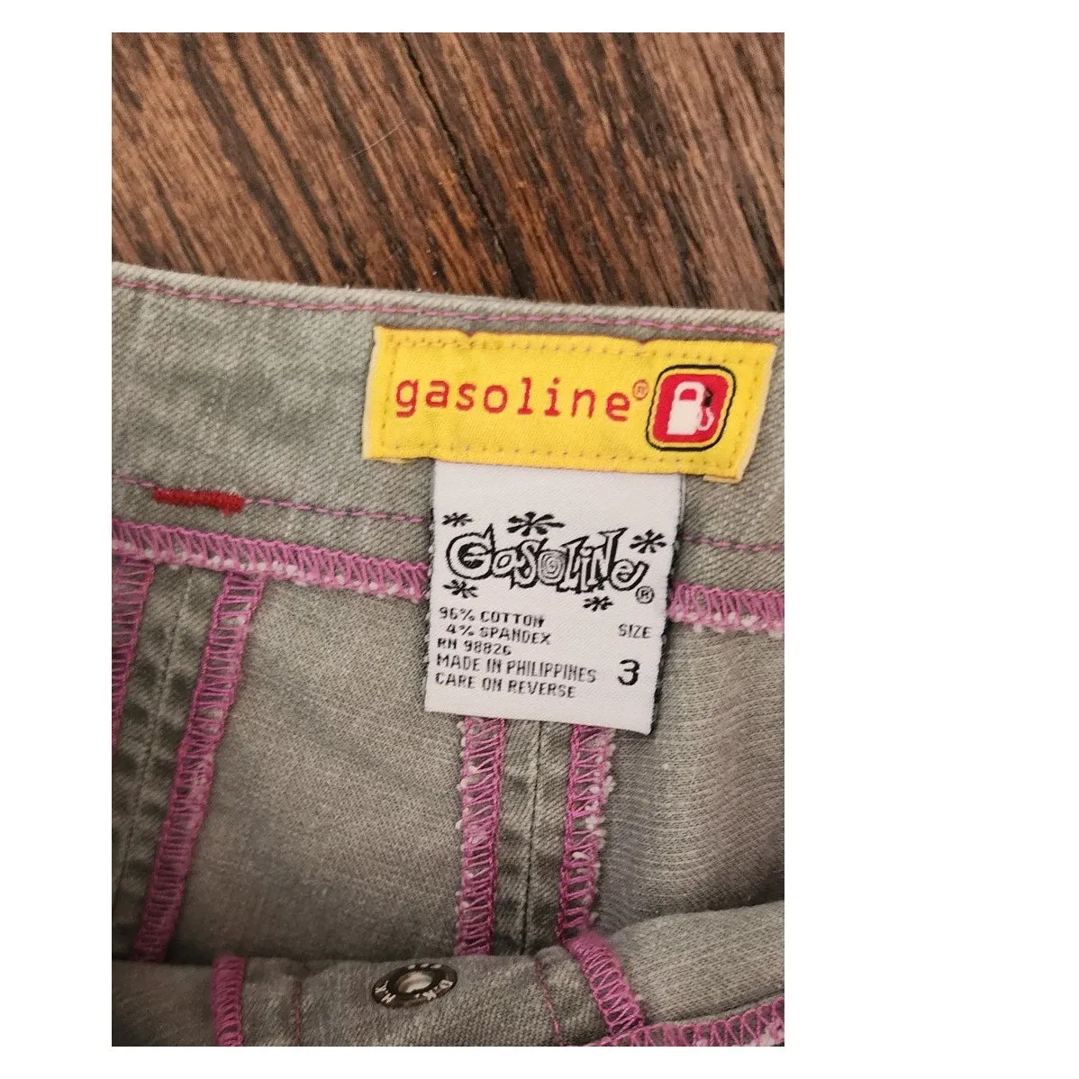 Vintage Y2K Gasoline Jeans Low Rise Light Wash Size 3