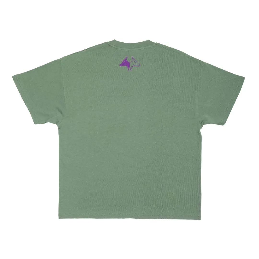 Violet on Sage Oversized Core Tee