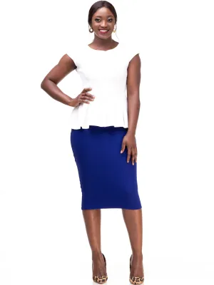 Vivo Tolani Double Layered Skirt - Royal Blue