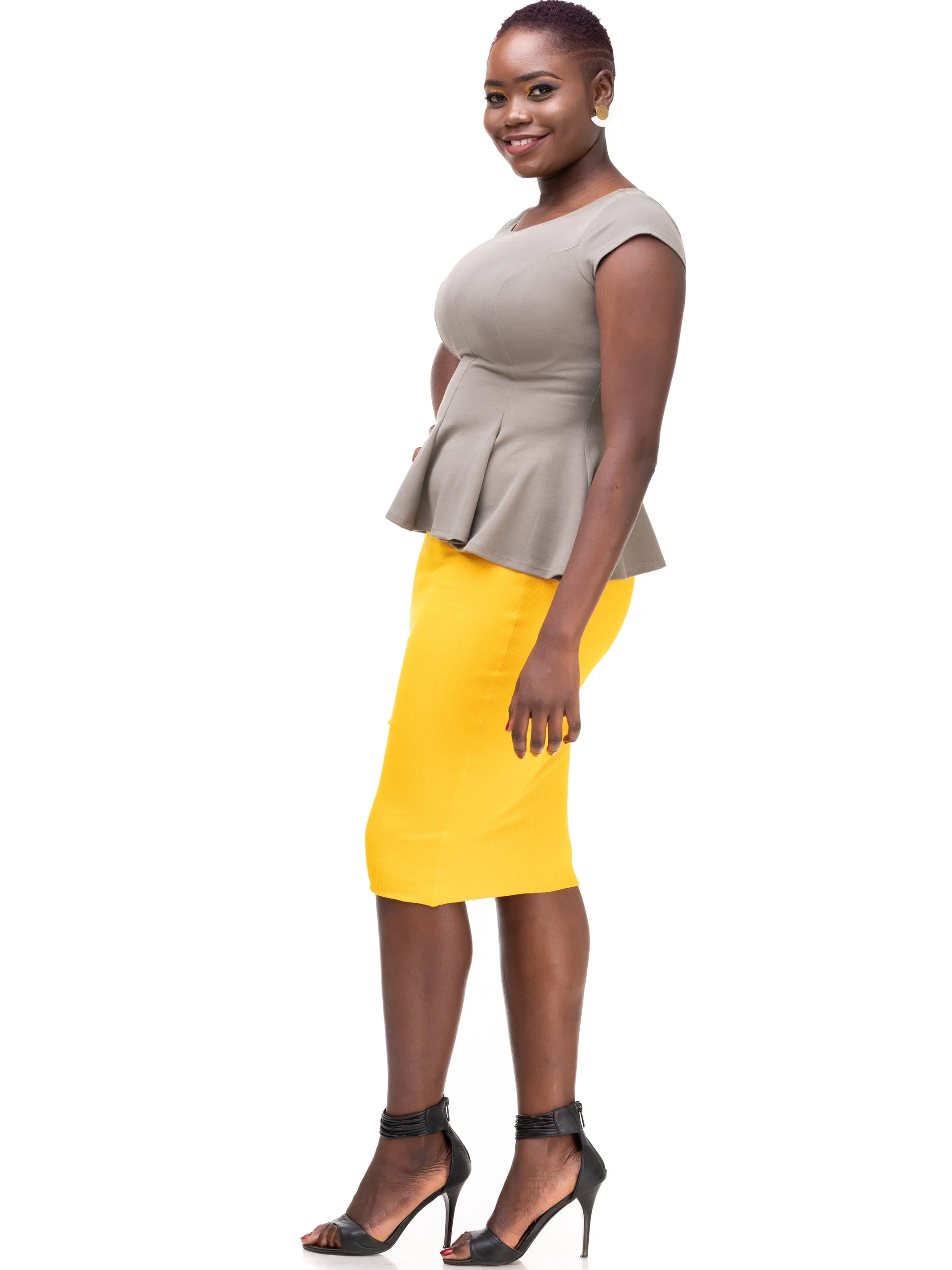 Vivo Tolani Double Layered Skirt - Yellow