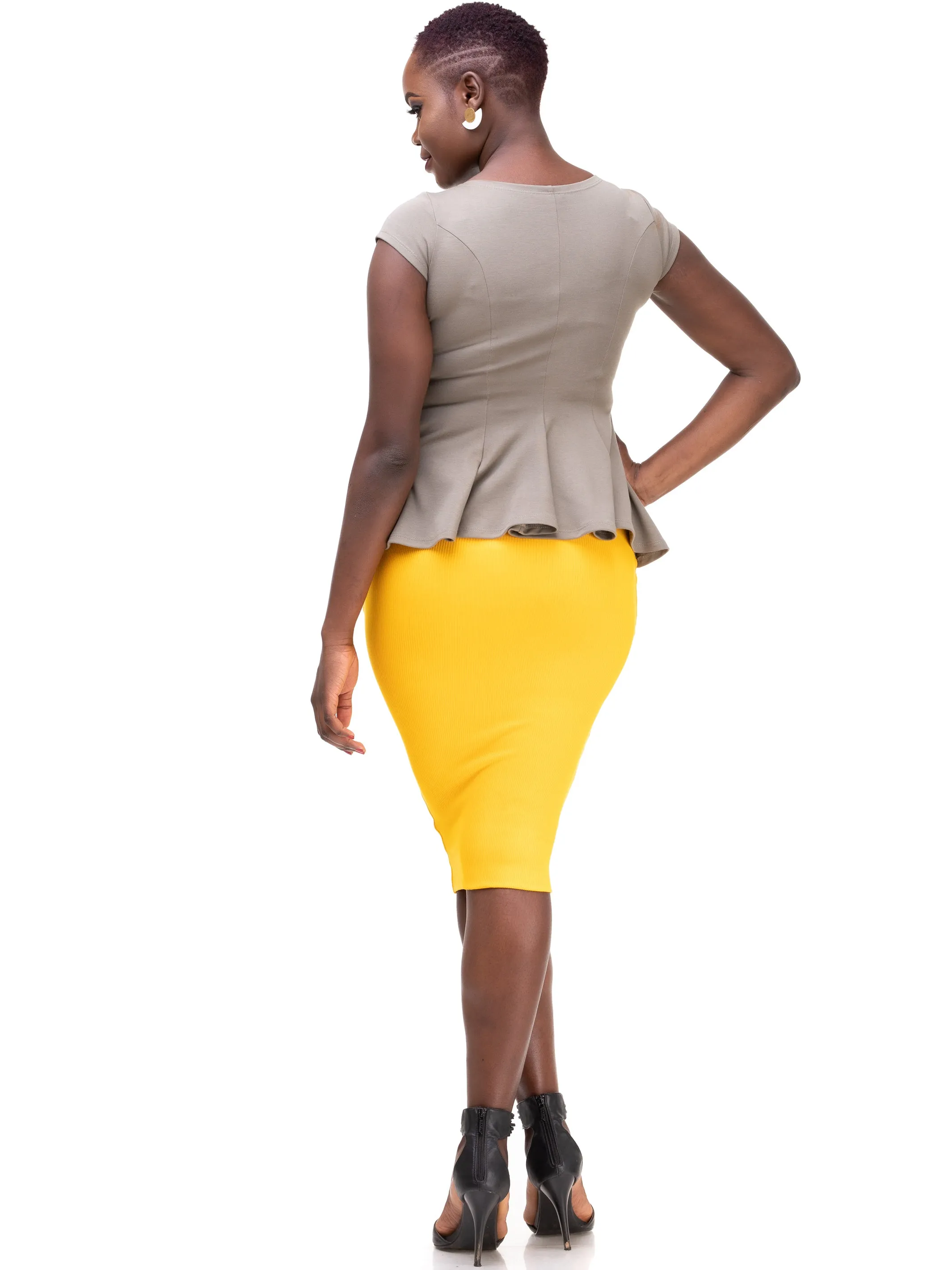 Vivo Tolani Double Layered Skirt - Yellow