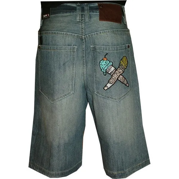 VOKAL SHORT JEANS - light grey