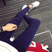 Washed Elastic Waist Jeans