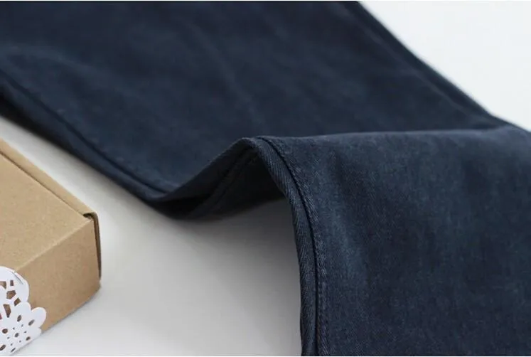 Washed Elastic Waist Jeans
