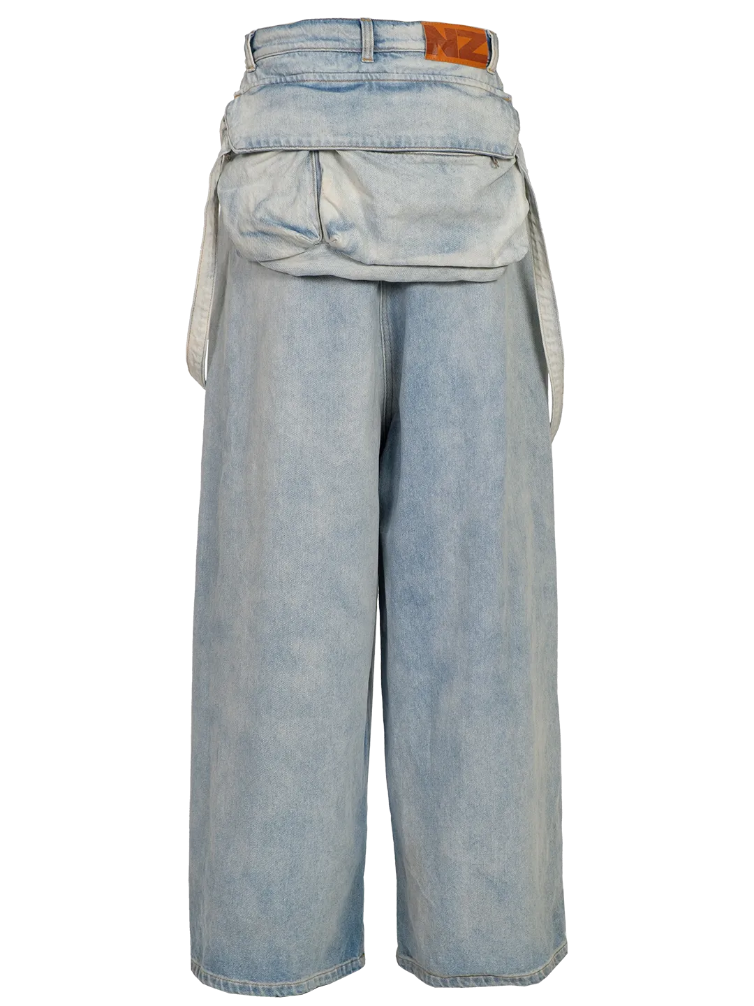 Washed Jeans Pocket On The Back