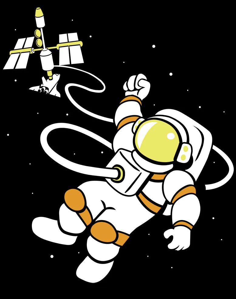 Weird Science Astronaut Official Men's T-shirt (Black)