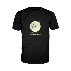 Weird Science Sad Moon Official Men's T-shirt (Black)