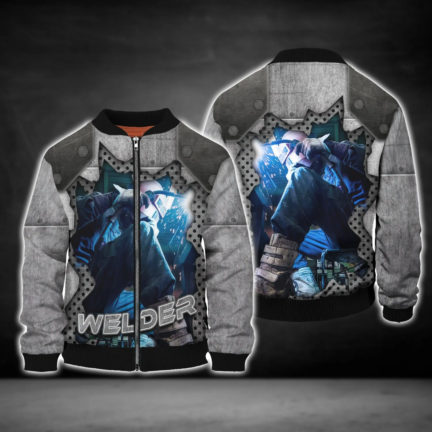 Welder Blue Graphic Design 3D Printed Shirts