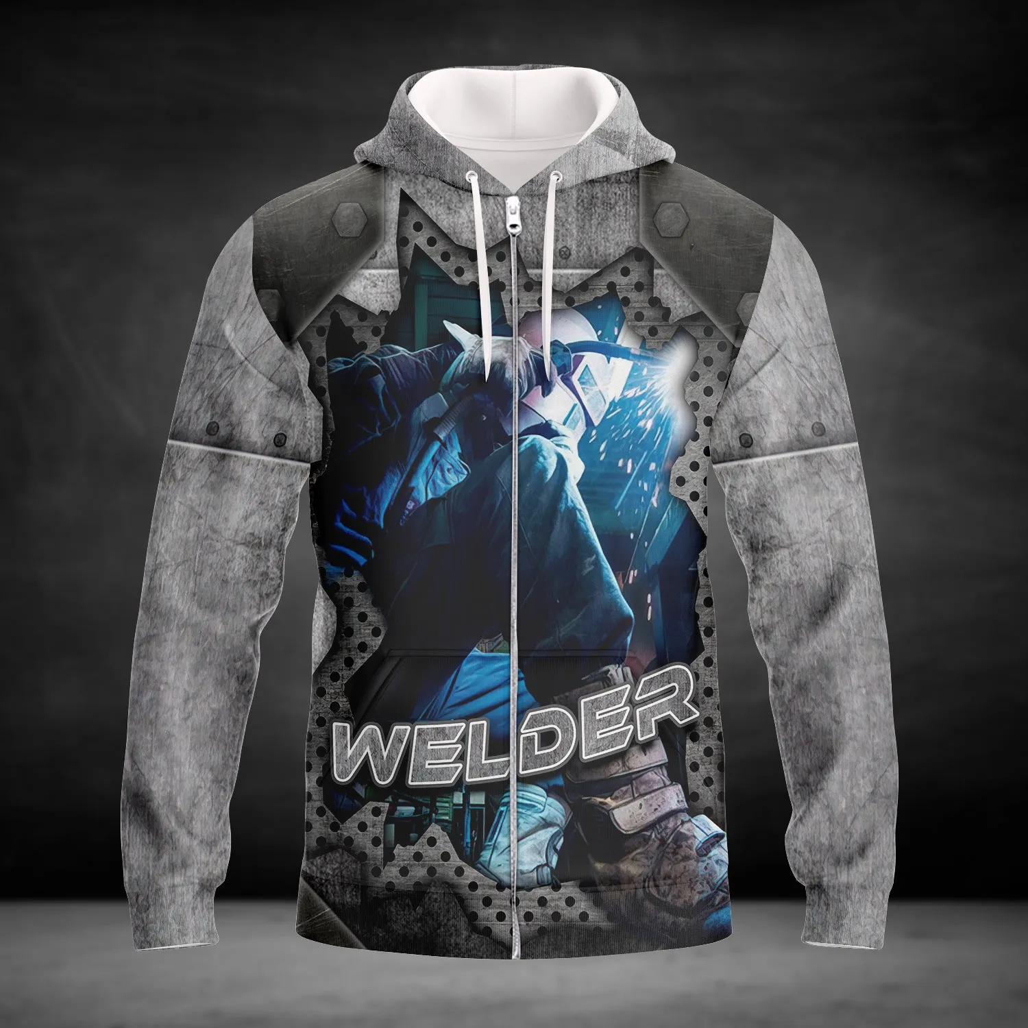 Welder Blue Graphic Design 3D Printed Shirts
