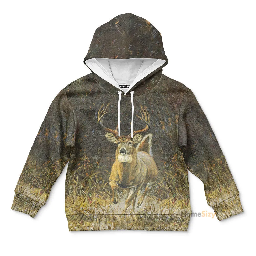 Whitetail Deer - Gift For Animal Lovers - 3D Kid Hoodie QT309539