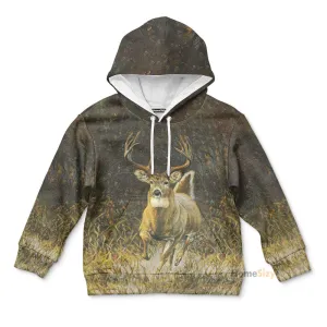 Whitetail Deer - Gift For Animal Lovers - 3D Kid Hoodie QT309539