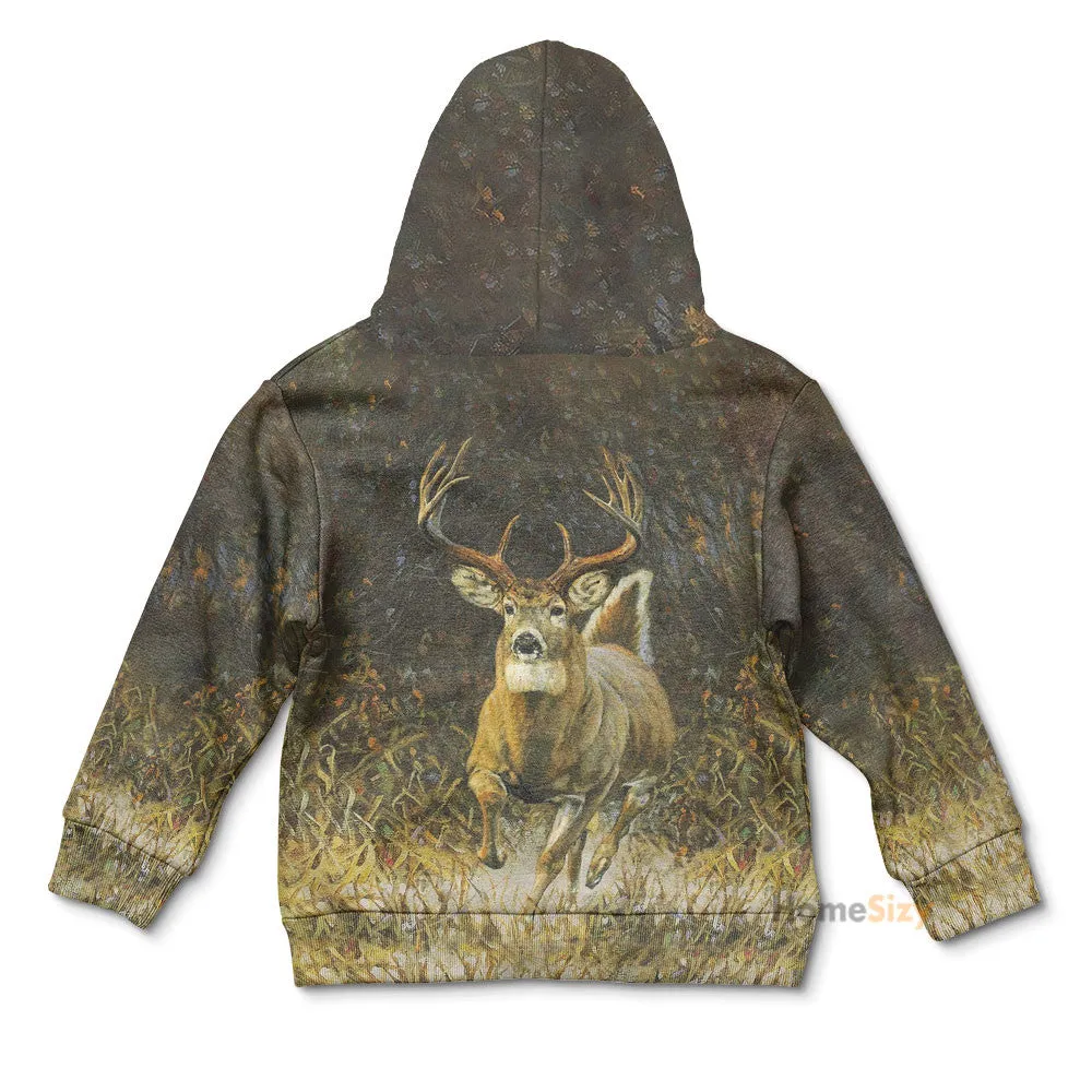 Whitetail Deer - Gift For Animal Lovers - 3D Kid Hoodie QT309539