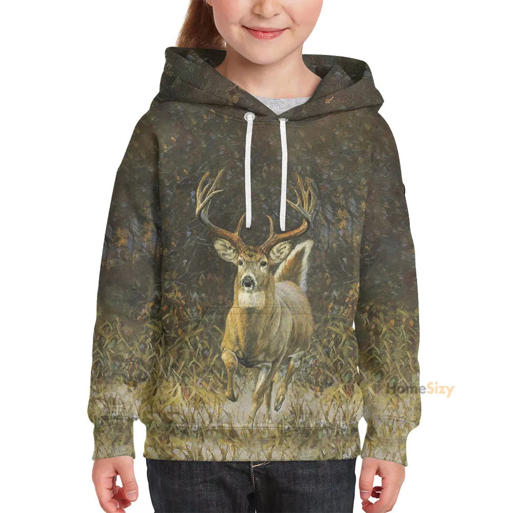 Whitetail Deer - Gift For Animal Lovers - 3D Kid Hoodie QT309539