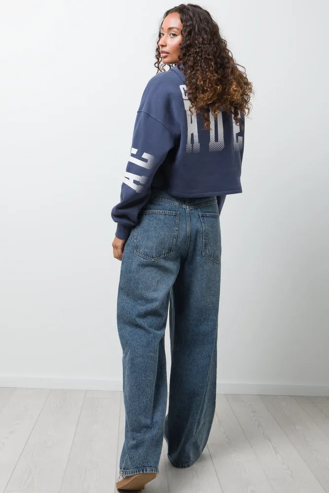 Wide Balloon Skater Jeans Light Blue
