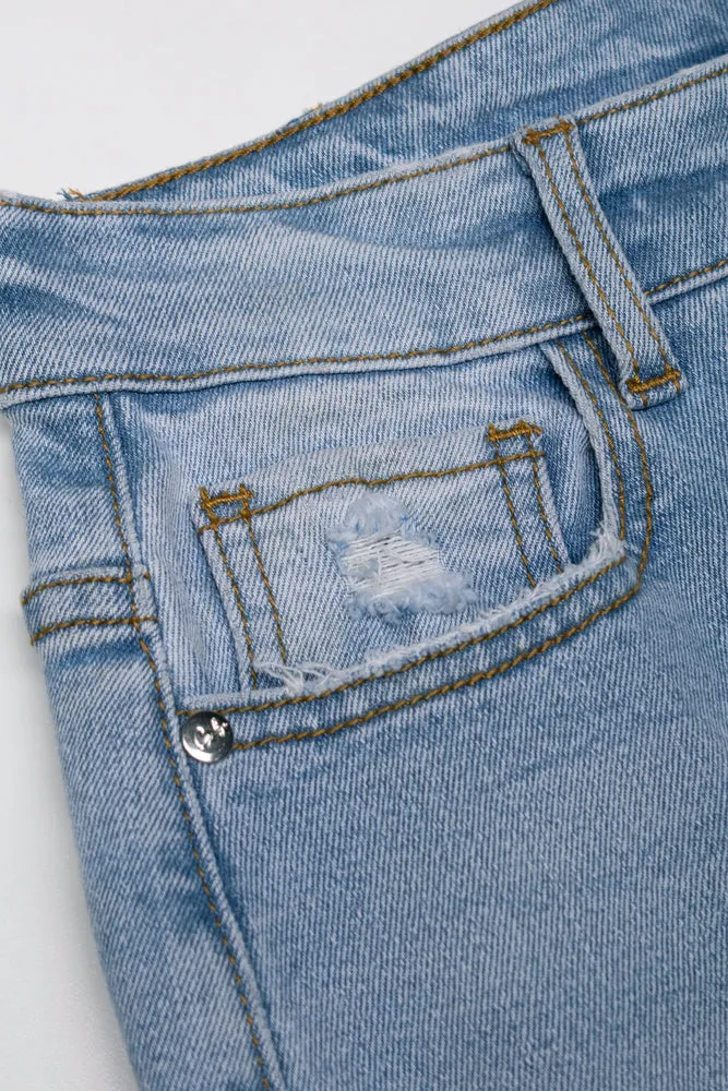 Wide Leg Denim Jean Blue