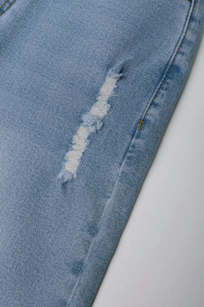 Wide Leg Denim Jean Blue