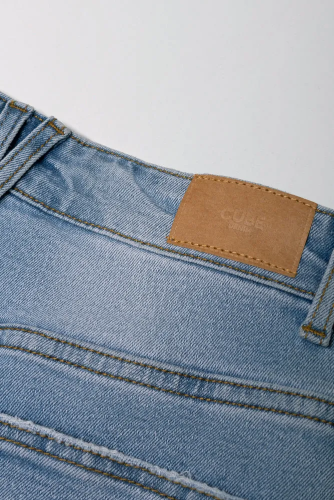 Wide Leg Denim Jean Blue