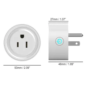 Wifi Smart Plug Wlan Outlets Wireless Smart Mini Outlet Compatible With Amazon Alexa Echo,Google Home No Hub Required, White