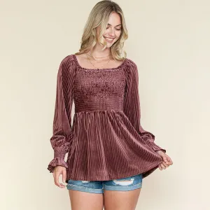 Women Casual Puff Long Sleeve Shirt