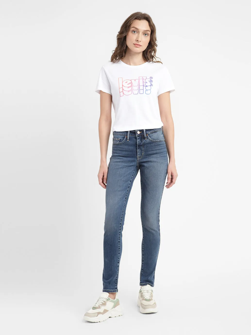Women's 311 Blue Skinny Fit Mid Rise Jeans