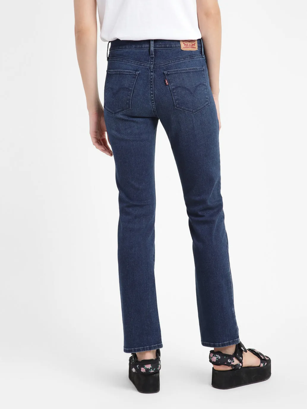 Women's 314 Blue Straight Fit Mid Rise Jeans