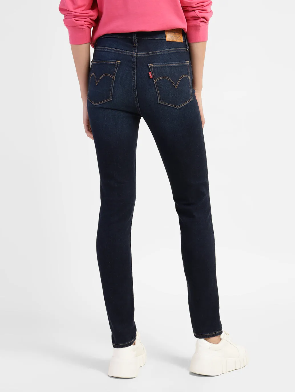 Women's 710 Blue Super Skinny Fit Mid Rise Jeans