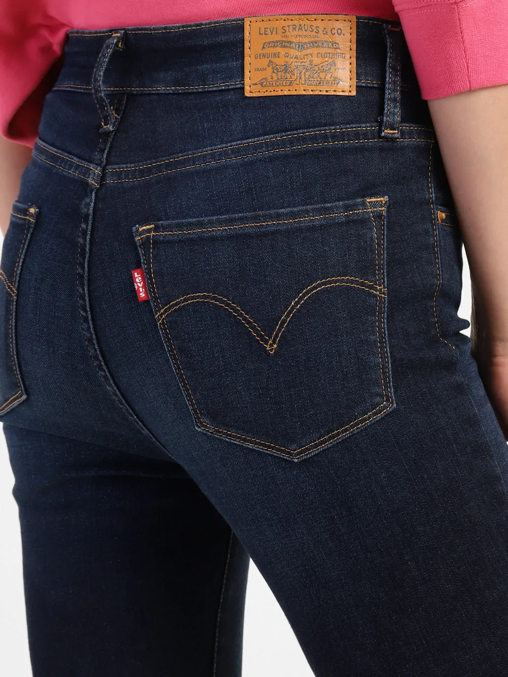 Women's 710 Blue Super Skinny Fit Mid Rise Jeans