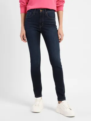 Women's 710 Blue Super Skinny Fit Mid Rise Jeans