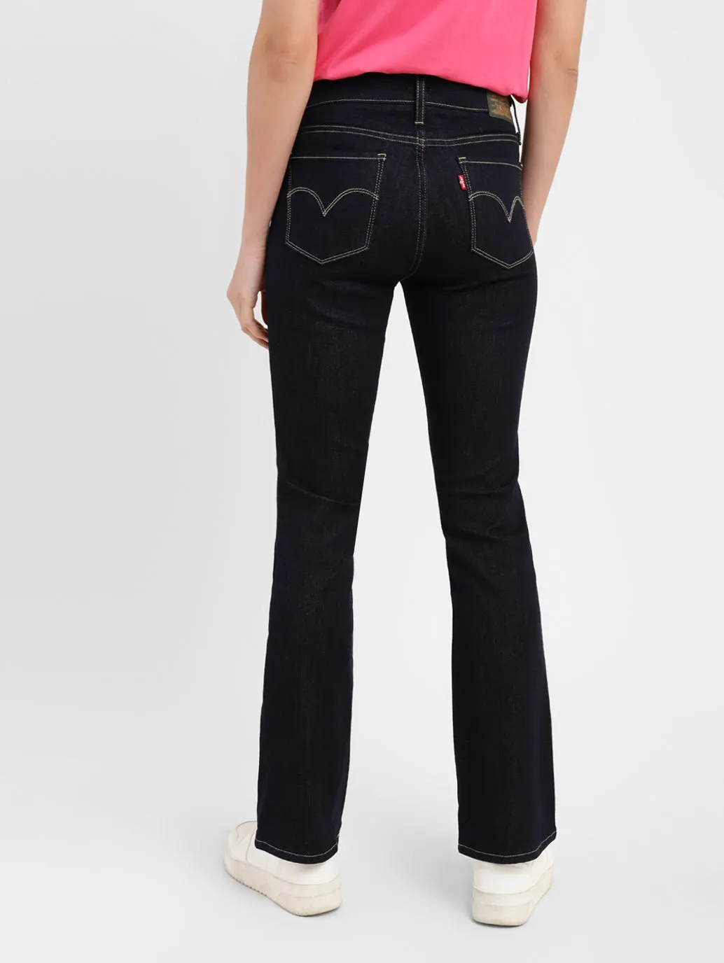 Women's 715 Navy Blue Bootcut Fit Mid Rise Jeans