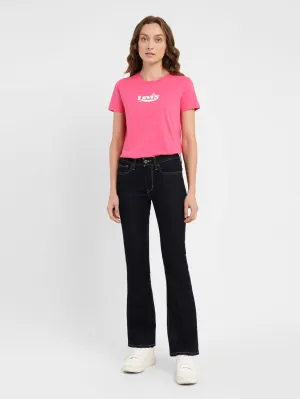 Women's 715 Navy Blue Bootcut Fit Mid Rise Jeans