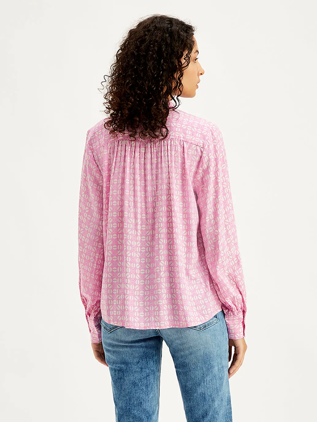 Women's All Over Print Pink Top