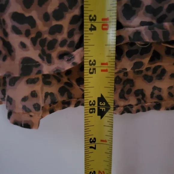Womens Anthropologie Georgina Leopard Print Tiered Babydoll Dress Size XS